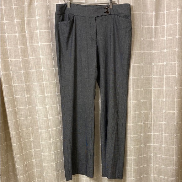 Womens White House Black Market Dress Pants Career Trousers Gray Legacy Size 12R - Picture 2 of 12